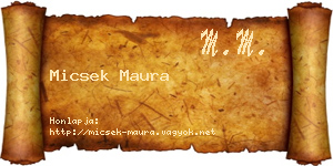Micsek Maura névjegykártya
